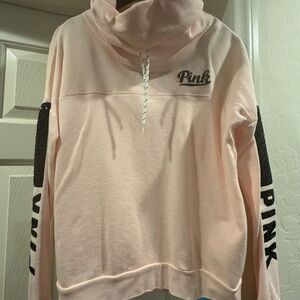 Sequin bling PINK Victoria's Secret Women's Cozy Pullover Sweatshirt